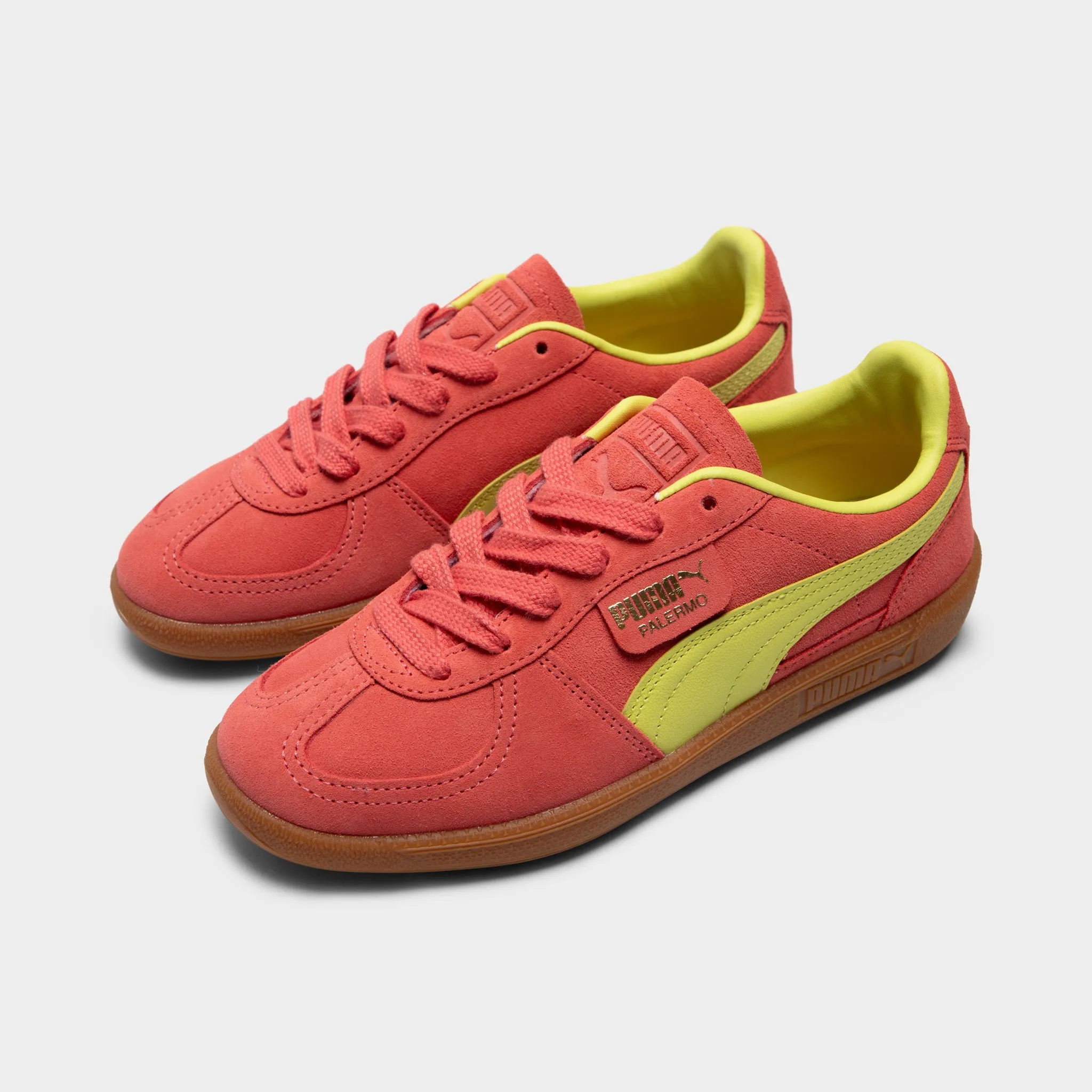 Tear Resistant Stitching PUMA Women's Palermo Salmon / Lime Sheen - Gum