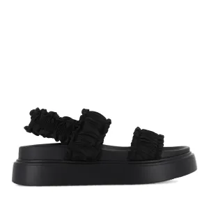 JERRY - BLACK RUFFLE Logo Bold Pillow Base
