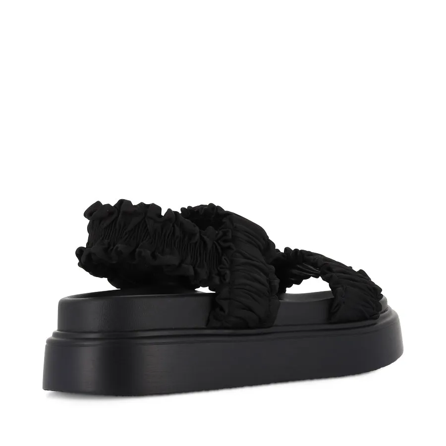 Step Easy Sandal Upgrades JERRY - BLACK RUFFLE
