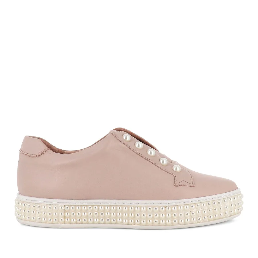 Trendy sneakers Dynamic flex QUEMPO - DUSTY PINK LEATHER