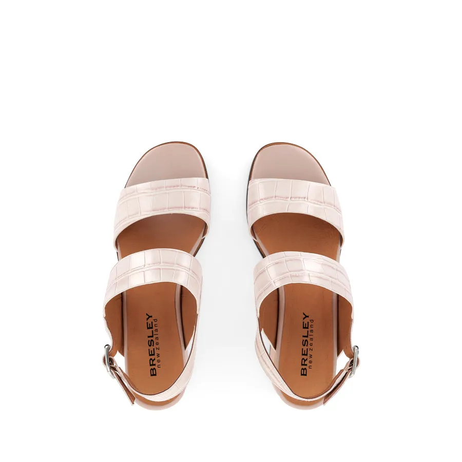 POZZIE - PINK CROC LEATHER Elastic Gusset