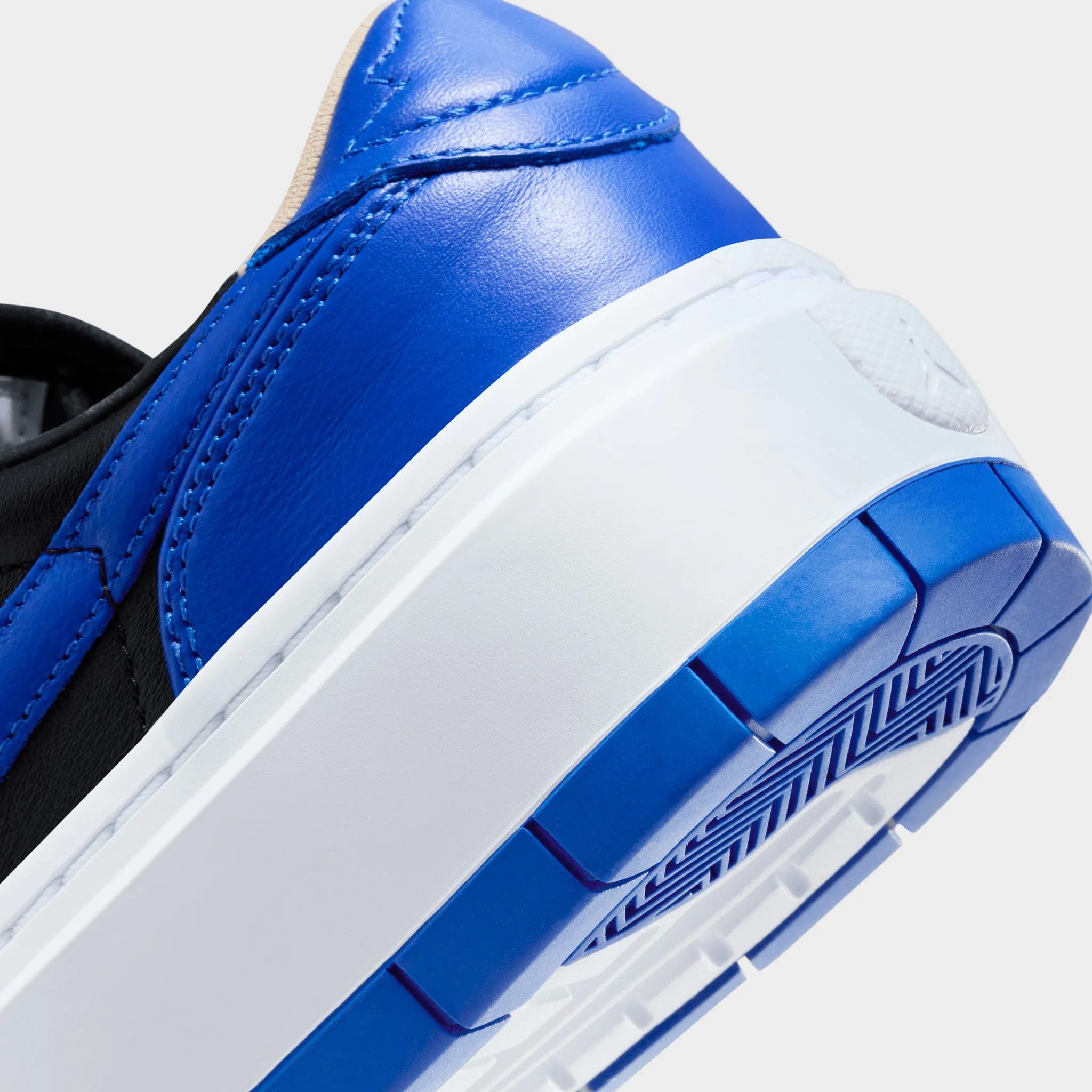 Ankle Lock System Asymmetric Support Frame Jordan Women's 1 Elevate Low Black / Hyper Royal - White
