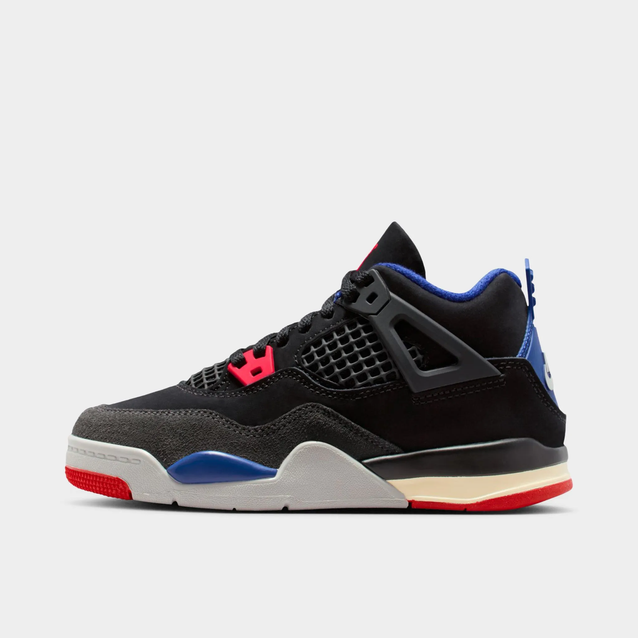 Anti microbial Jordan 4 Retro PS Black / Fire Red - Deep Royal Blue