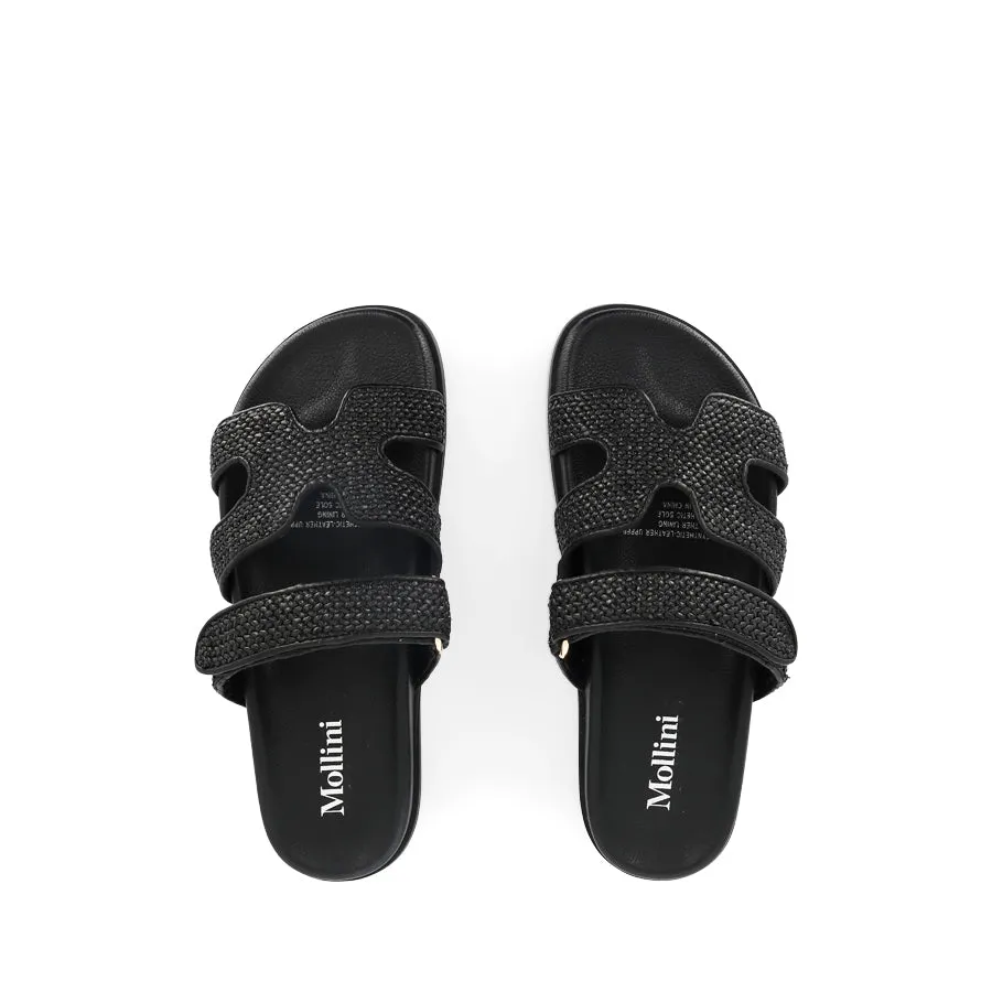 All-Day Fit Responsive Midsole HAYZLEN - BLACK BLACK WOVEN LEATHER
