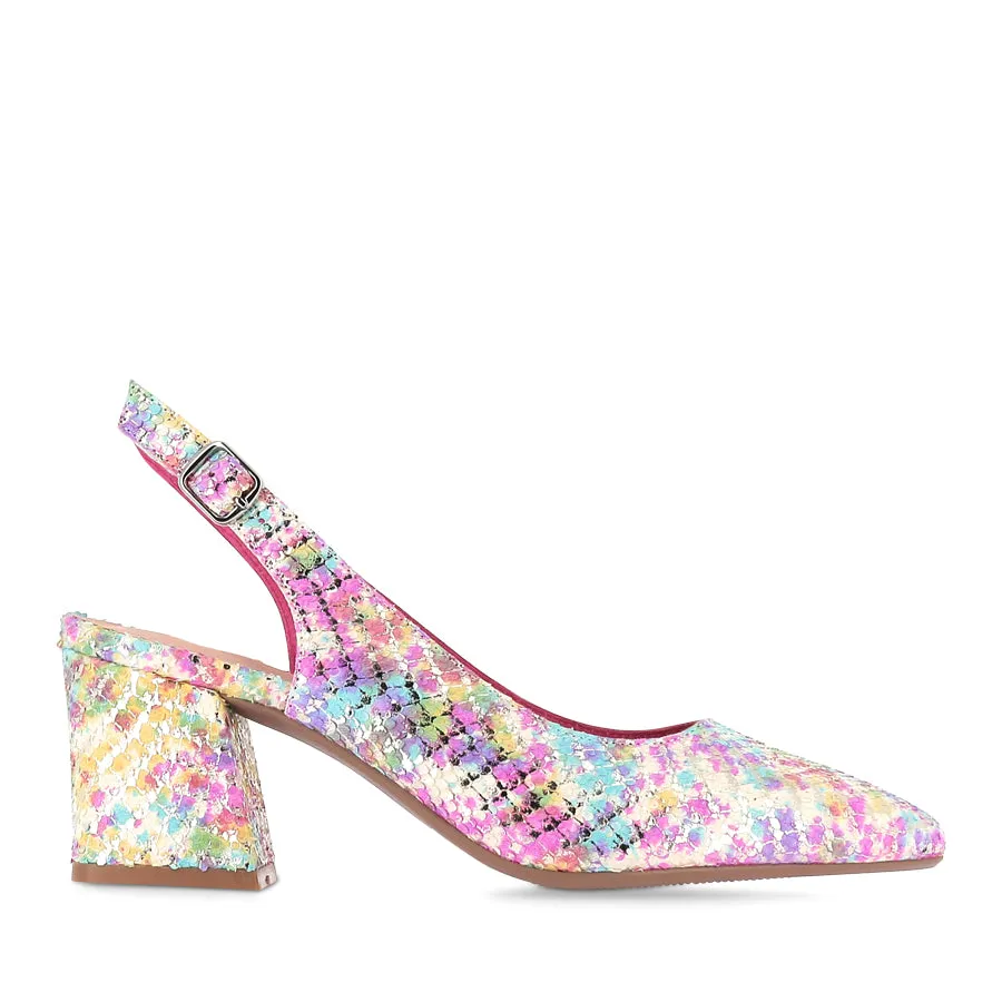 MALIA - MAGENTA MULTI CUT LEATHER Cliff Step