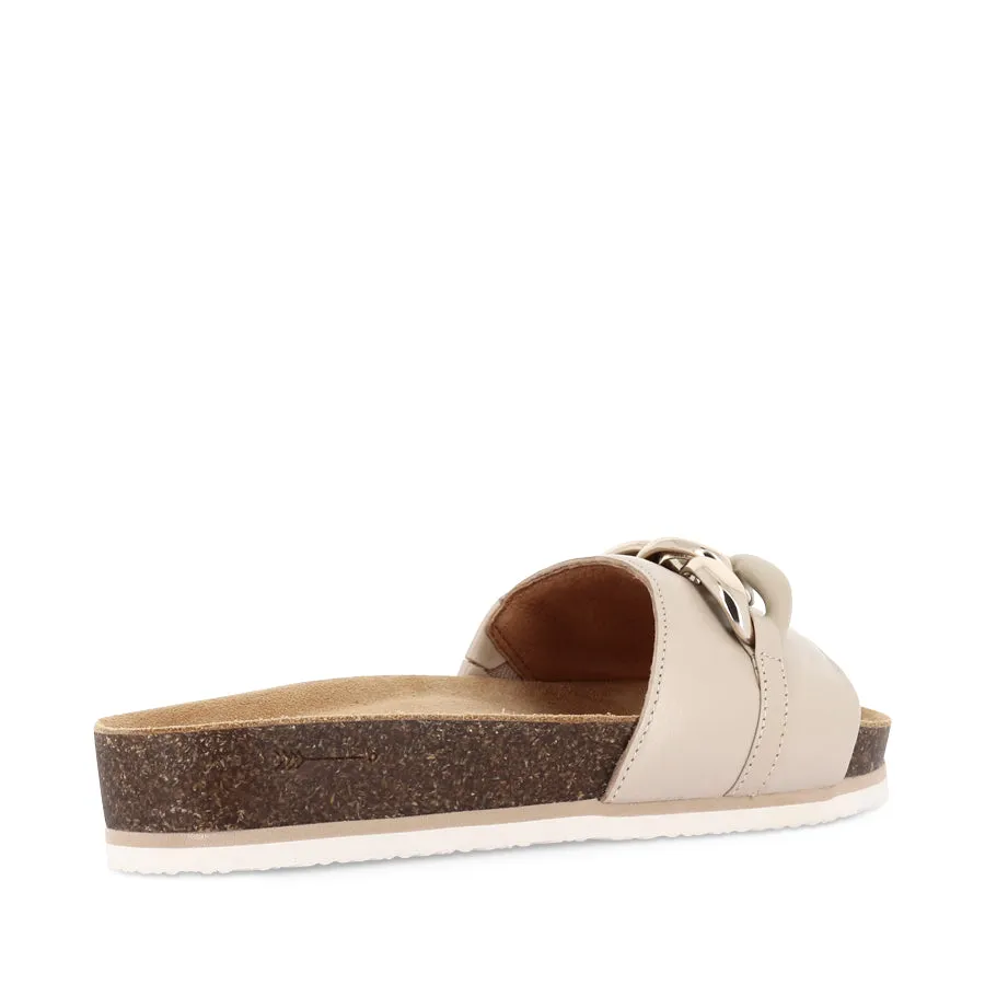 QUINN III - ECRU LEATHER anti static Sporty Design