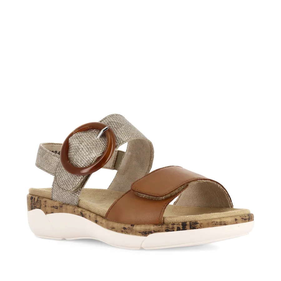 RACH R6853 - TAN MULTI Casual Flip-flops