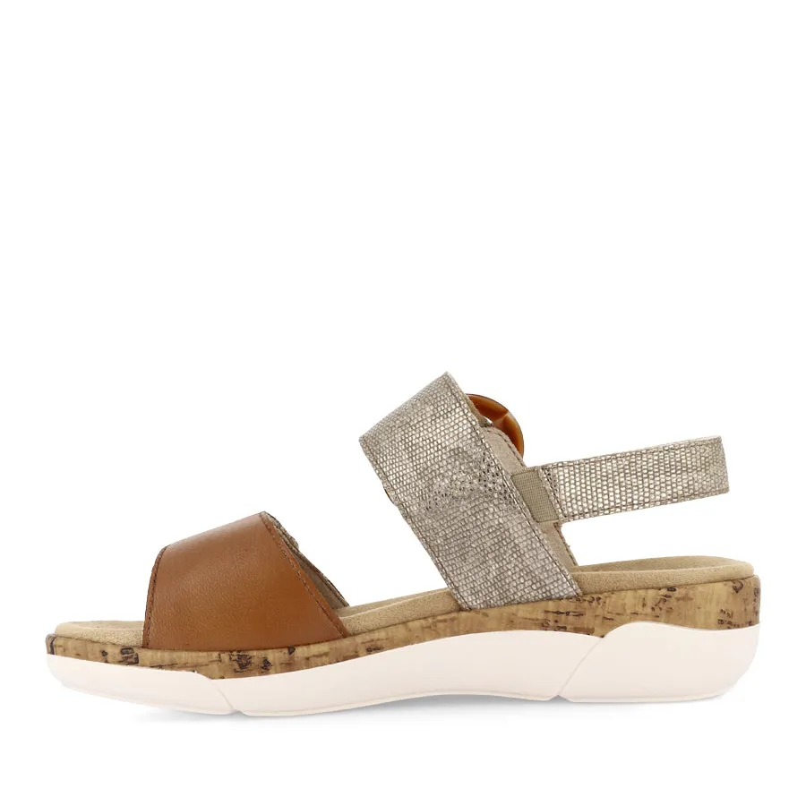 RACH R6853 - TAN MULTI Easy Walk Functional Walking Shoes