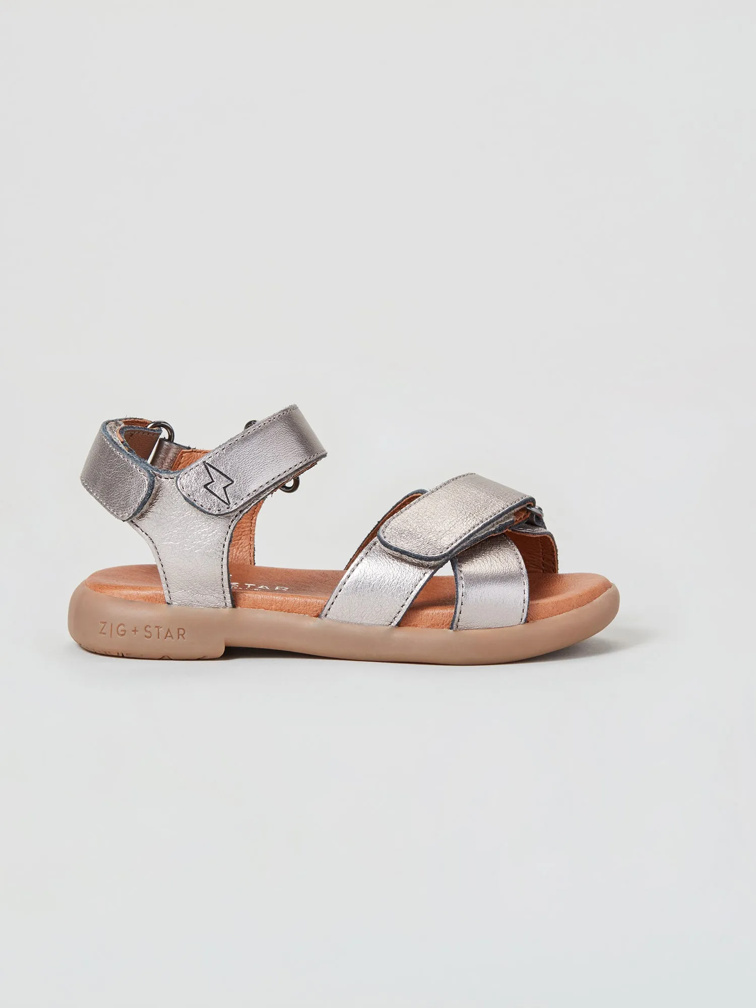 Rae Infant Cross-Strap Sandal Pewter Moon therapeutic Flexible Walking