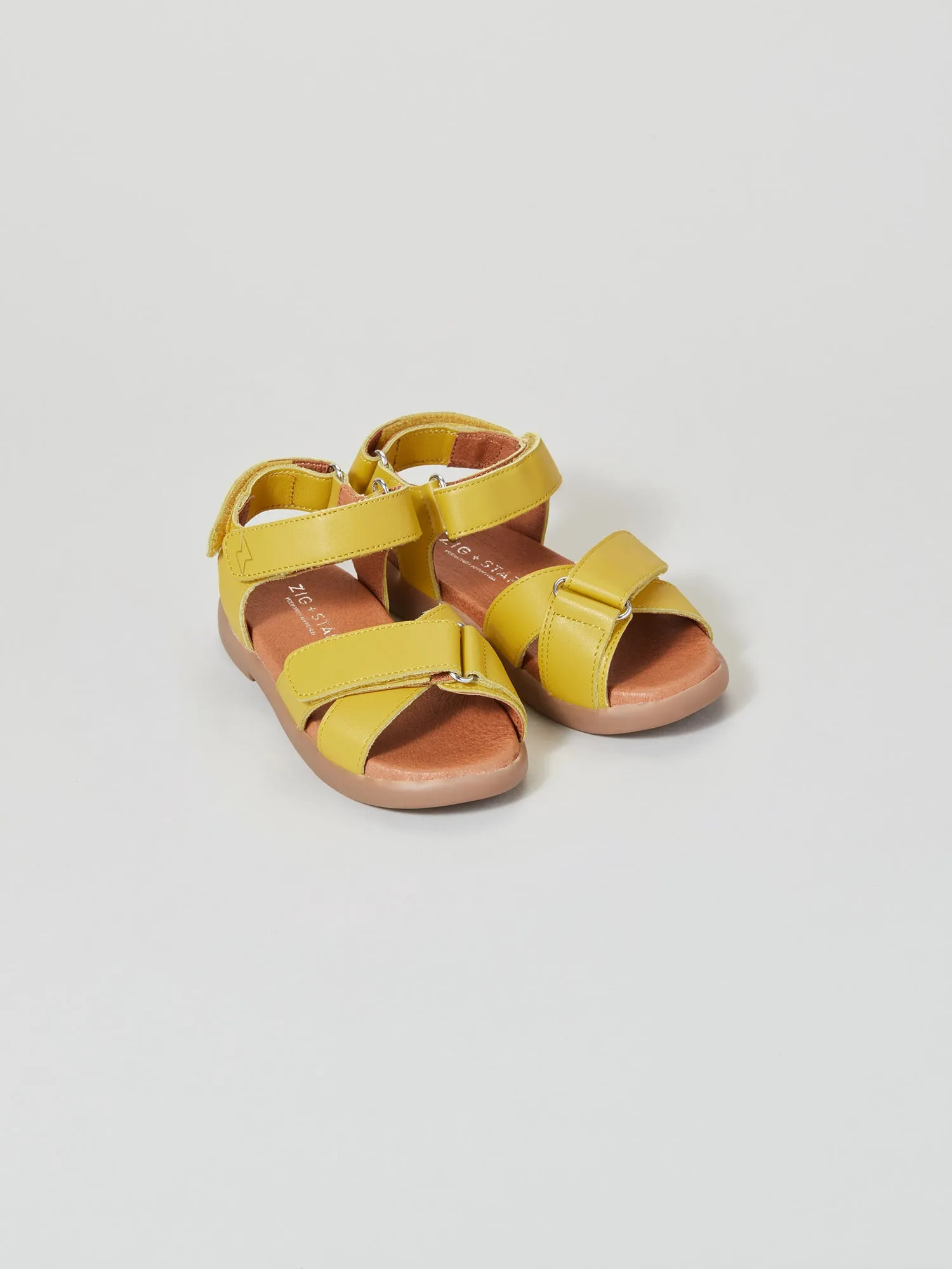 Rae Infant Cross-Strap Sandal Yellow Fast Slide