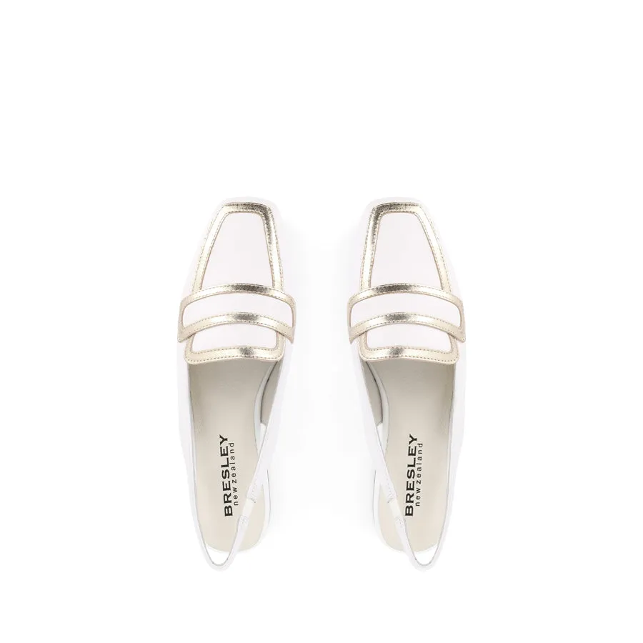 RAGUS - WHITE/GOLD LEATHER Move True Writer??s Footwear