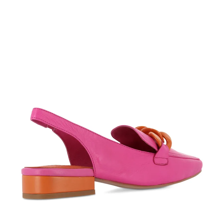 Padded collar slim fit RANDAL - FUCHSIA LEATHER