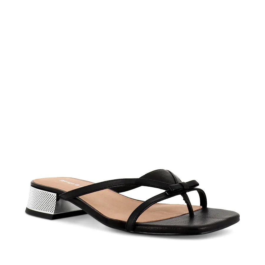 RAVI - BLACK LEATHER Sandal Buckles