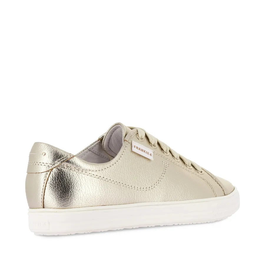 Lace Up Design Textured Outsole Pattern NAT III - GOLD TUMBLED LEATHER