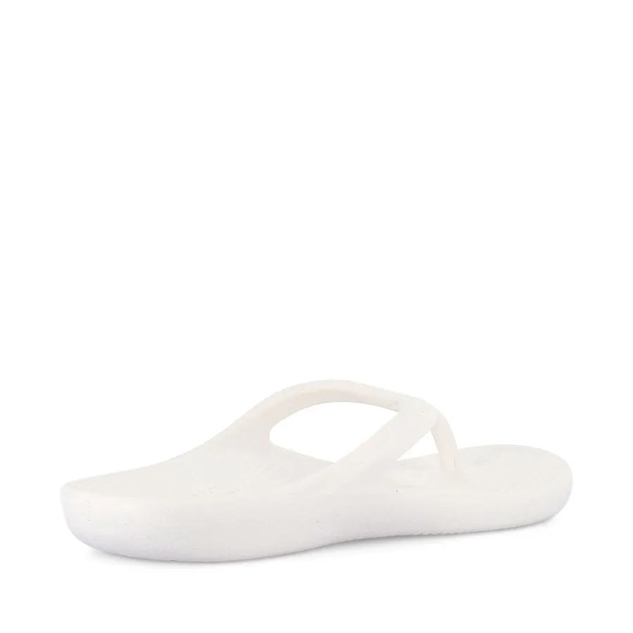 REBOUND ORTHOTIC THONGS - WHITE Fashionable Comfort
