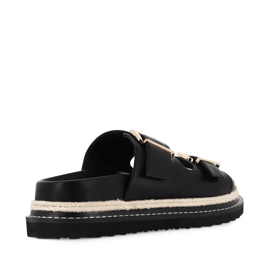 ALDER - BLACK Soft Sandal Fit Fast Slip