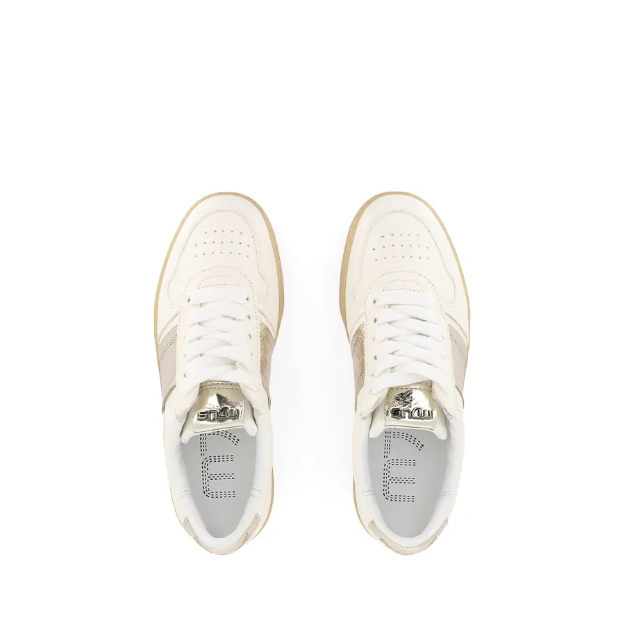 TALIA - WHITE/GOLD LEATHER Agile Fit High Rebound Formula