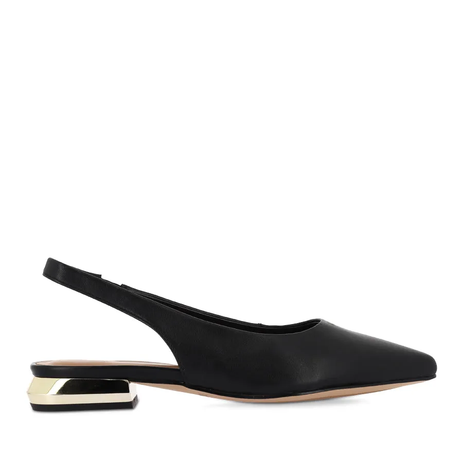 Supportive Design Flats REDMAN - BLACK BLACK LEATHER