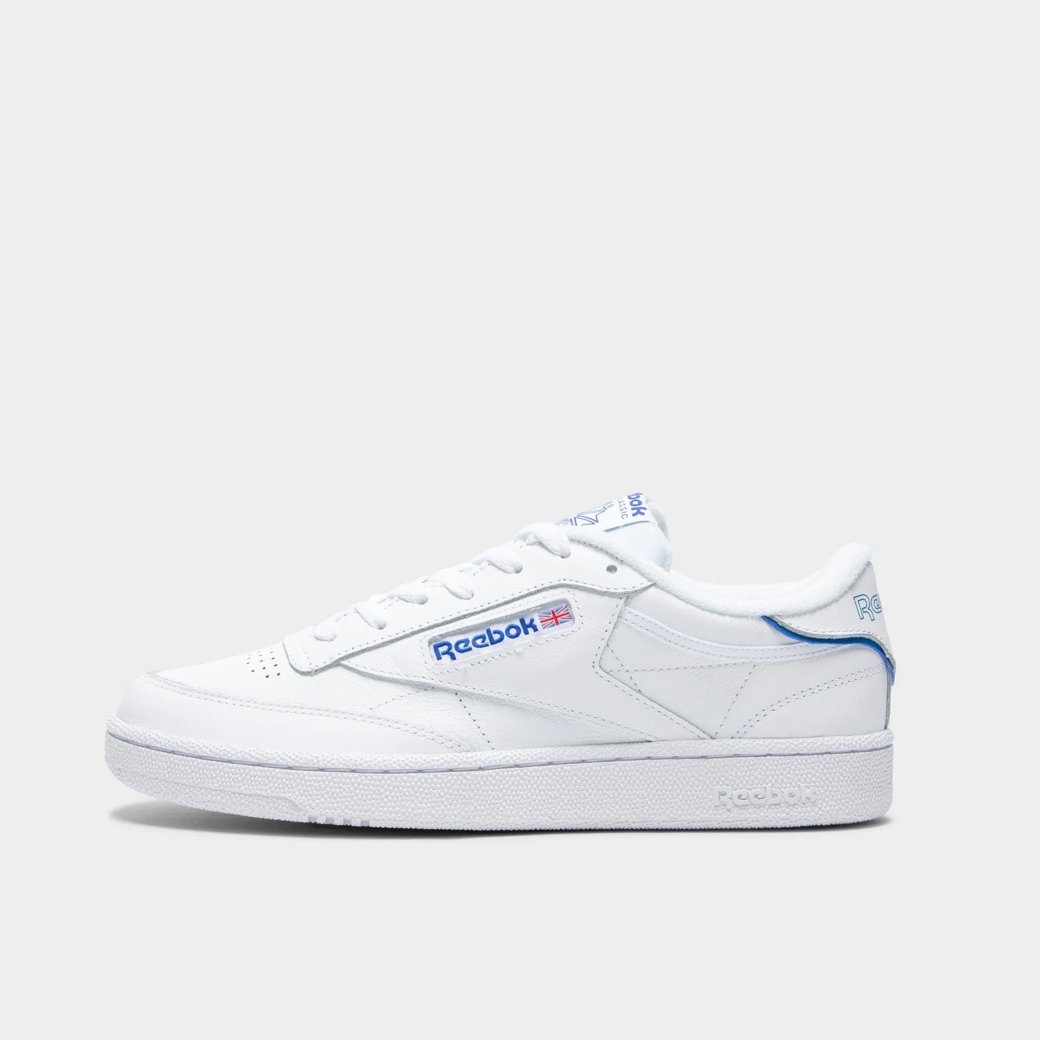 Trend-setting wear Good Grip Reebok Club C 85 White / White - Optimum Blue