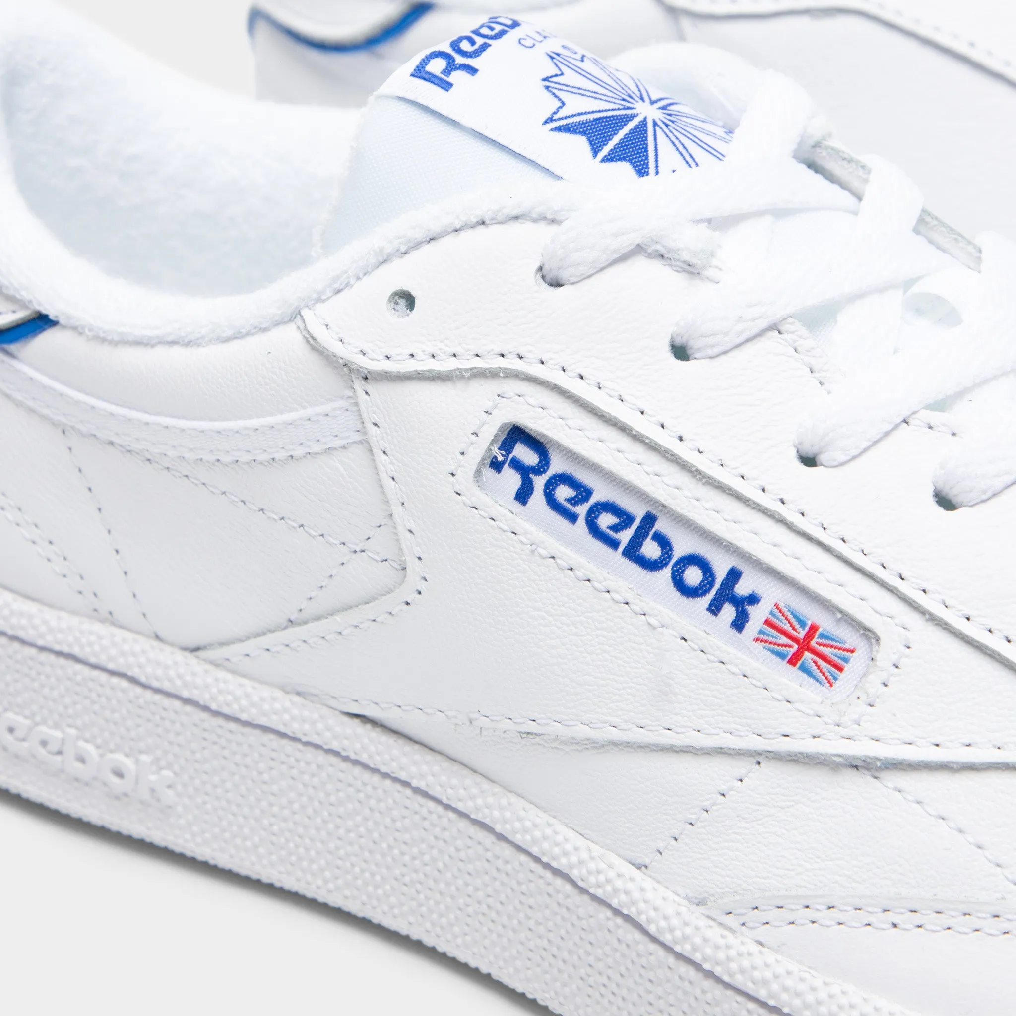 Reebok Club C 85 White / White - Optimum Blue Elevated durability Durable arch