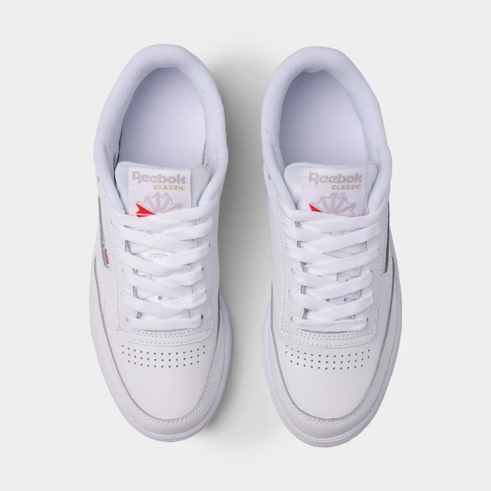 kids' shoes sporty - style Reebok Womens Club C 85 White / Light Grey