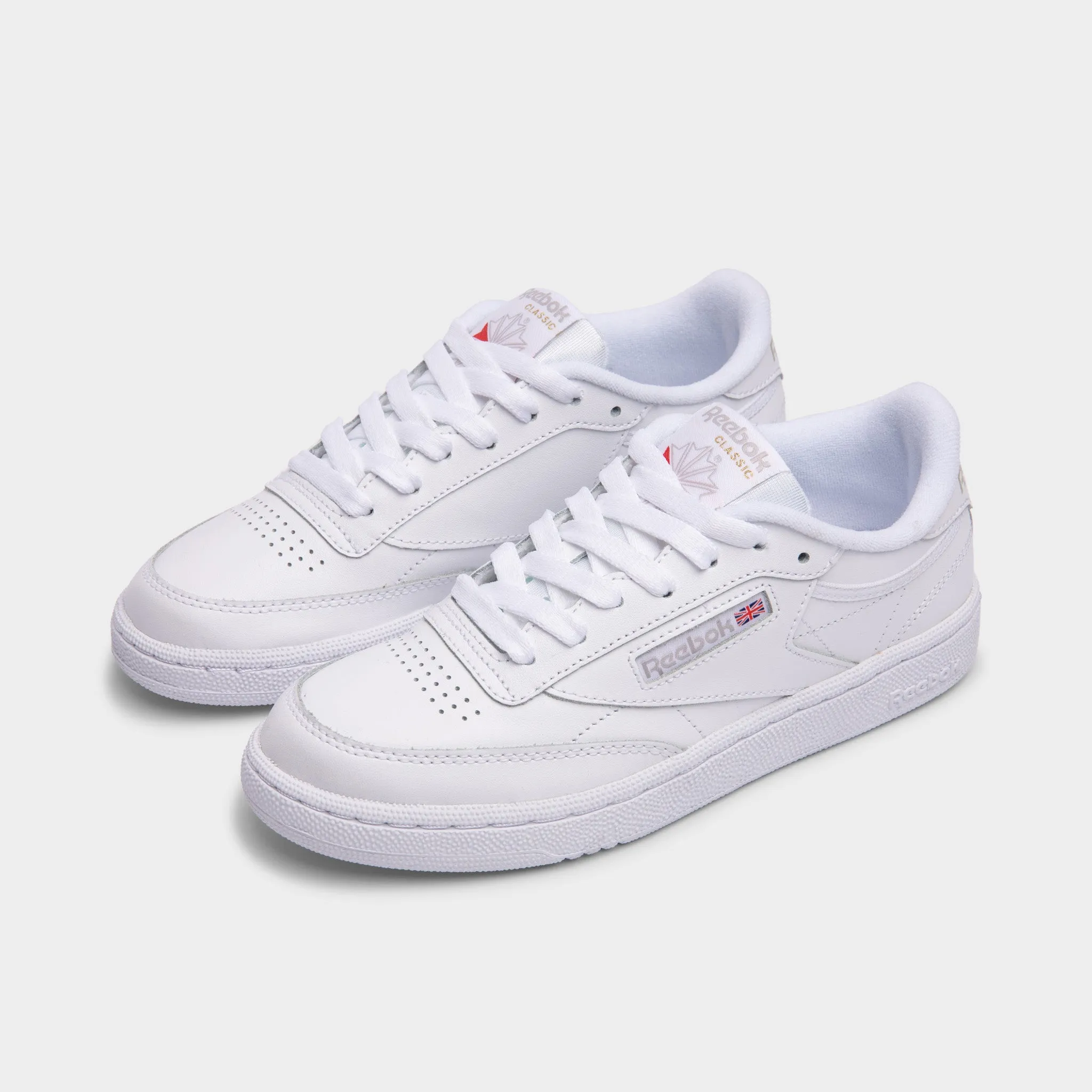 captivating Ultra-soft fit Reebok Womens Club C 85 White / Light Grey