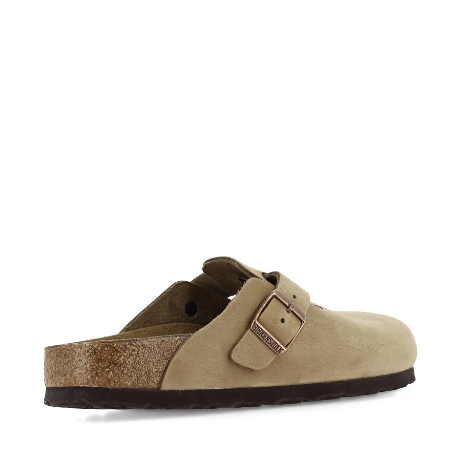 Flat Sole BOSTON NATURAL LEATHER NARROW - TOBACCO BROWN OILED LEATHER
