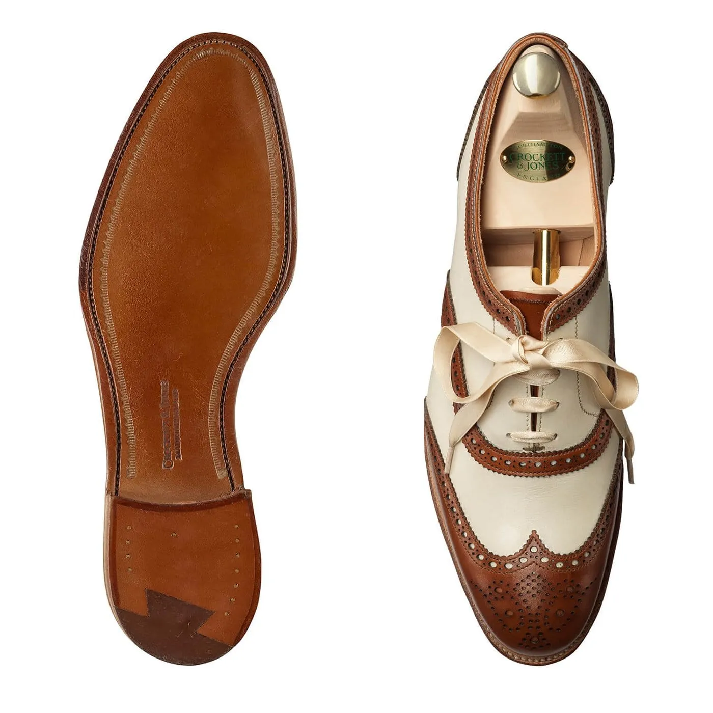 Alice Tan & Ivory Burnished Calf Comfy Step Leather Wear