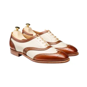 Alice Tan & Ivory Burnished Calf Smart Leather Step Chic Fit Shoes