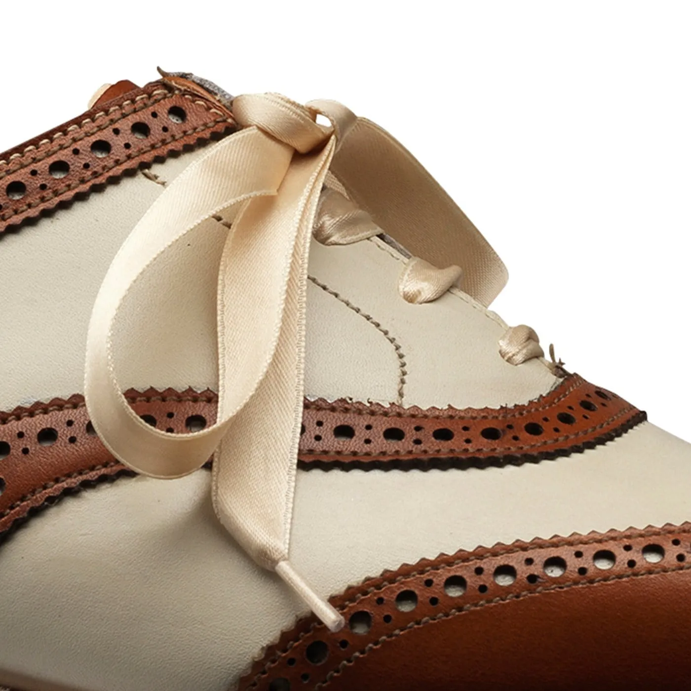 Comfort Fit Soft Padding Alice Tan & Ivory Burnished Calf