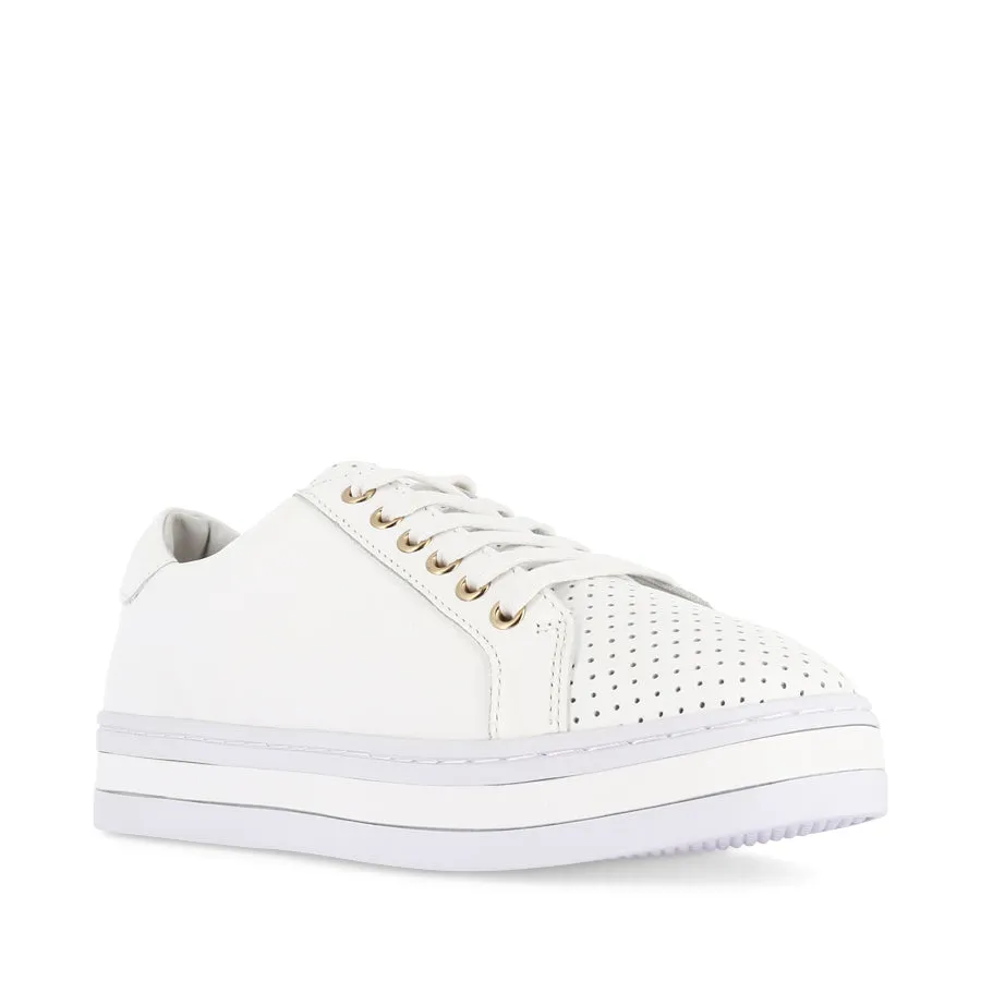 PARADISE - WHITE LEATHER Outfit Match Soft Footbed