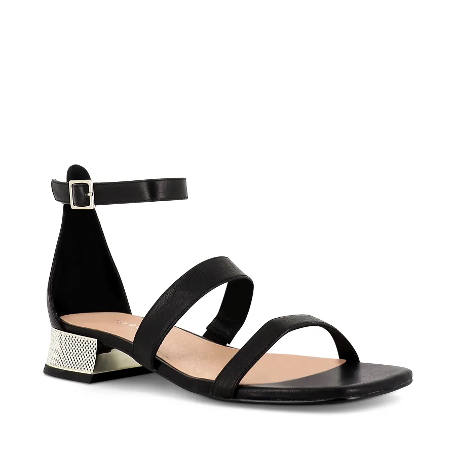Relaxing Sandals REINA - BLACK LEATHER