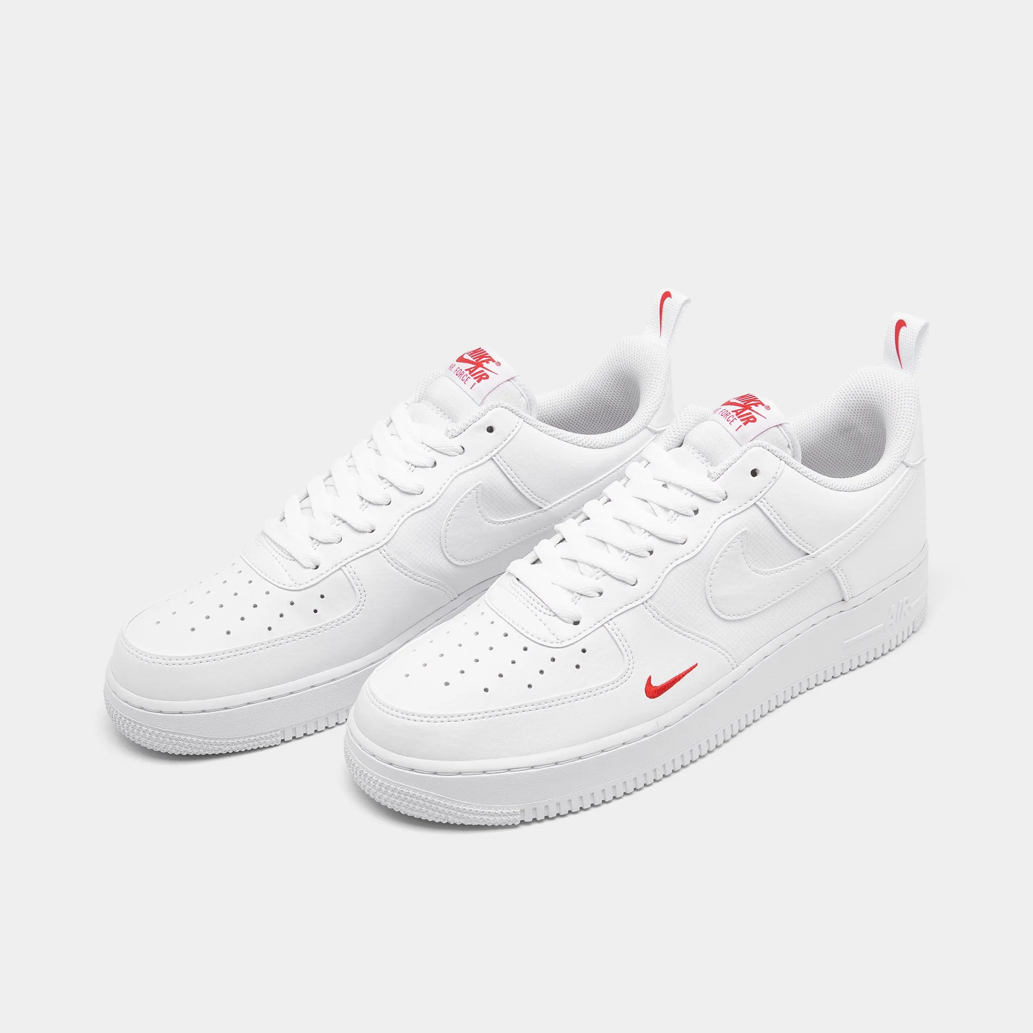 Nike Air Force 1 '07 White / White - University Red Hoop Support neutral support
