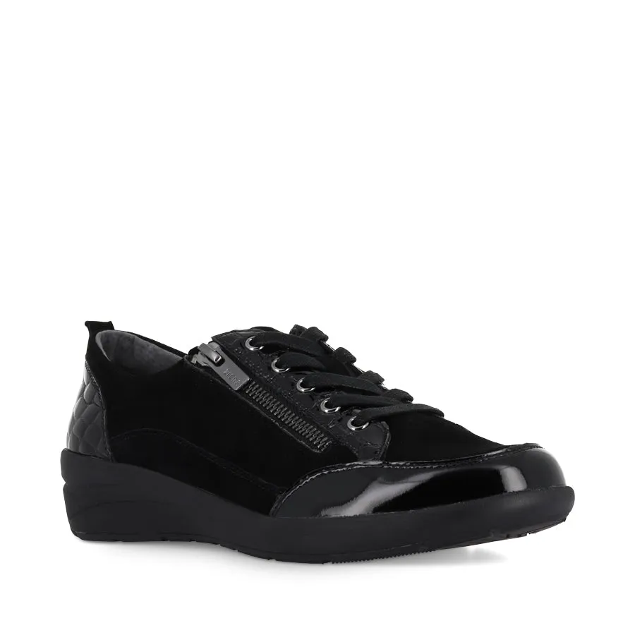 Wide Toe Box Engineering Sporty Comfort NEALLEY W - BLACK MIX