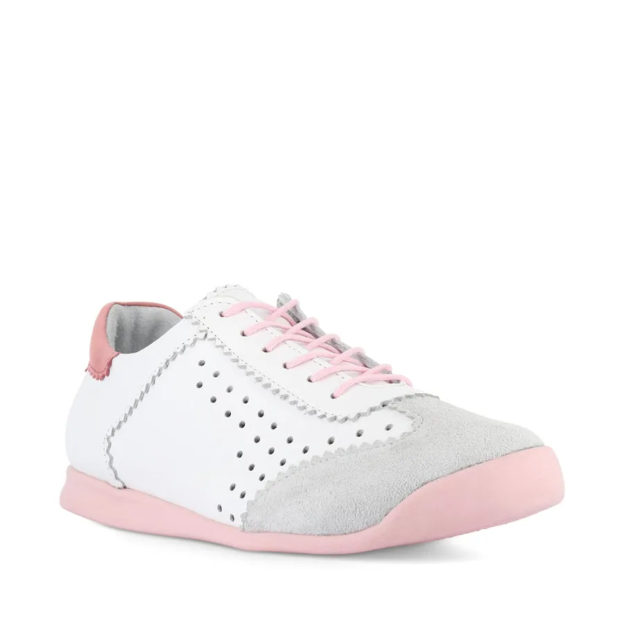 Gym-Ready TERRA PUNCHED - WHITE COMBO LEATHER