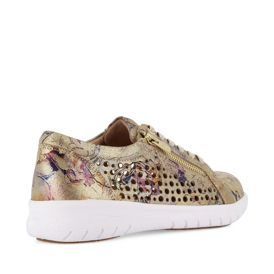 Jogging SHOVO XF - GOLD VINTAGE FLORAL LEATHER