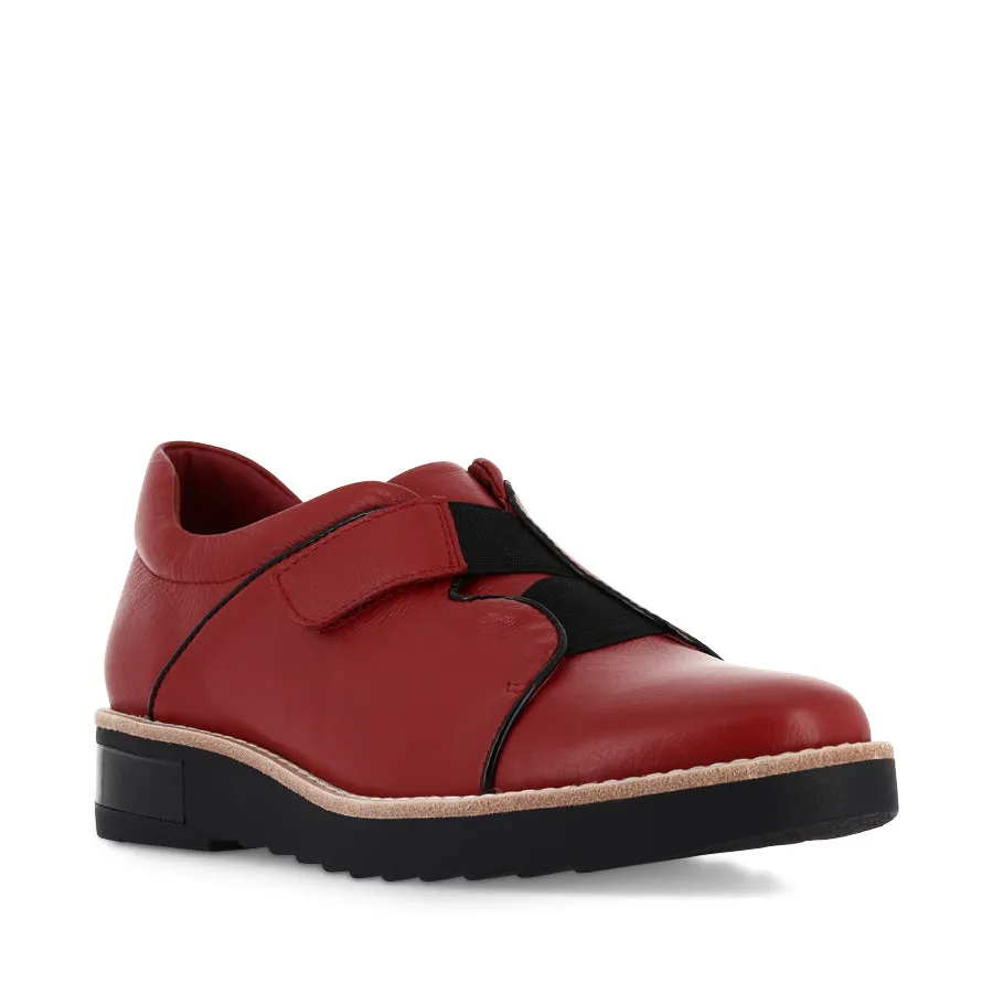 REINYS - DARK RED BLACK LEATHER PATENT Stream Glow Versatile Footwear