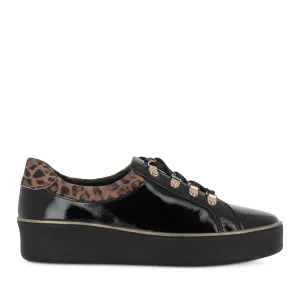 Flexible Use Model Day ZABBEY W - BLACK TAN LEOPARD PATENT-SUEDE