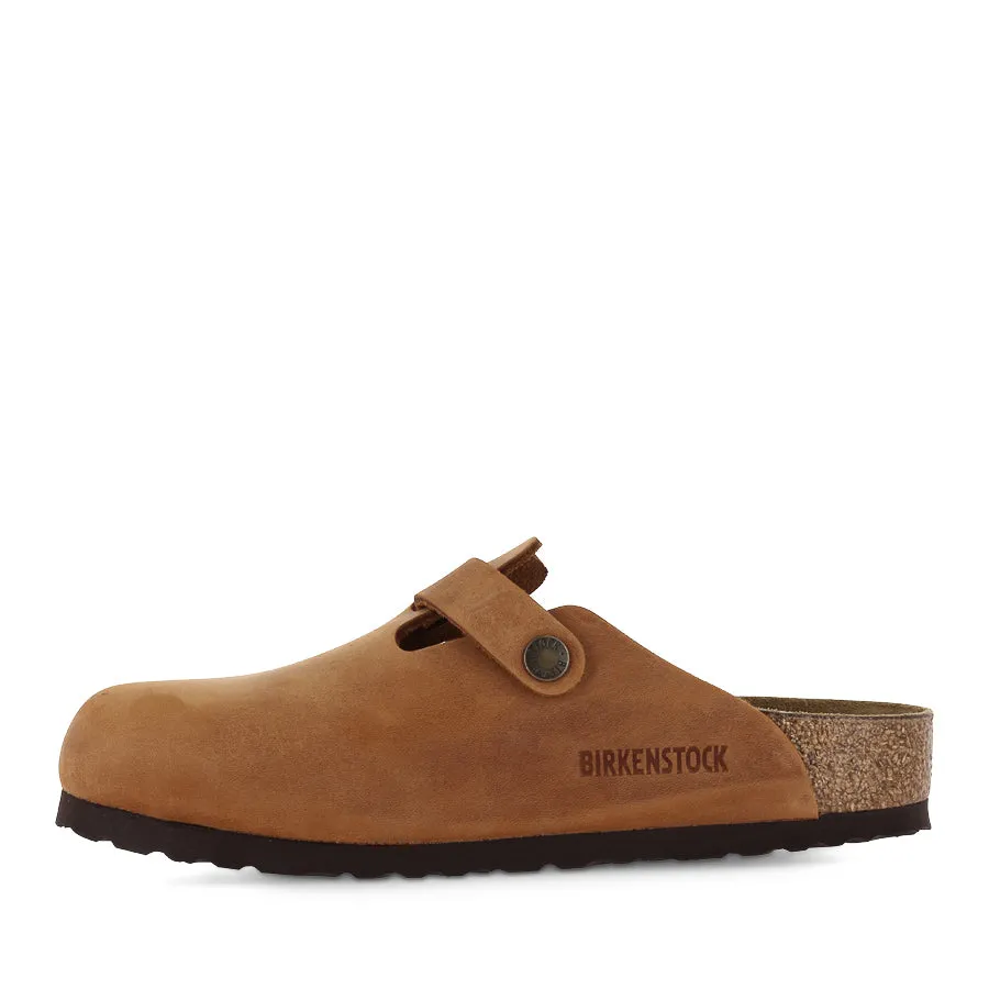 BOSTON NATURAL LEATHER - COGNAC OILED LEATHER Race Glow