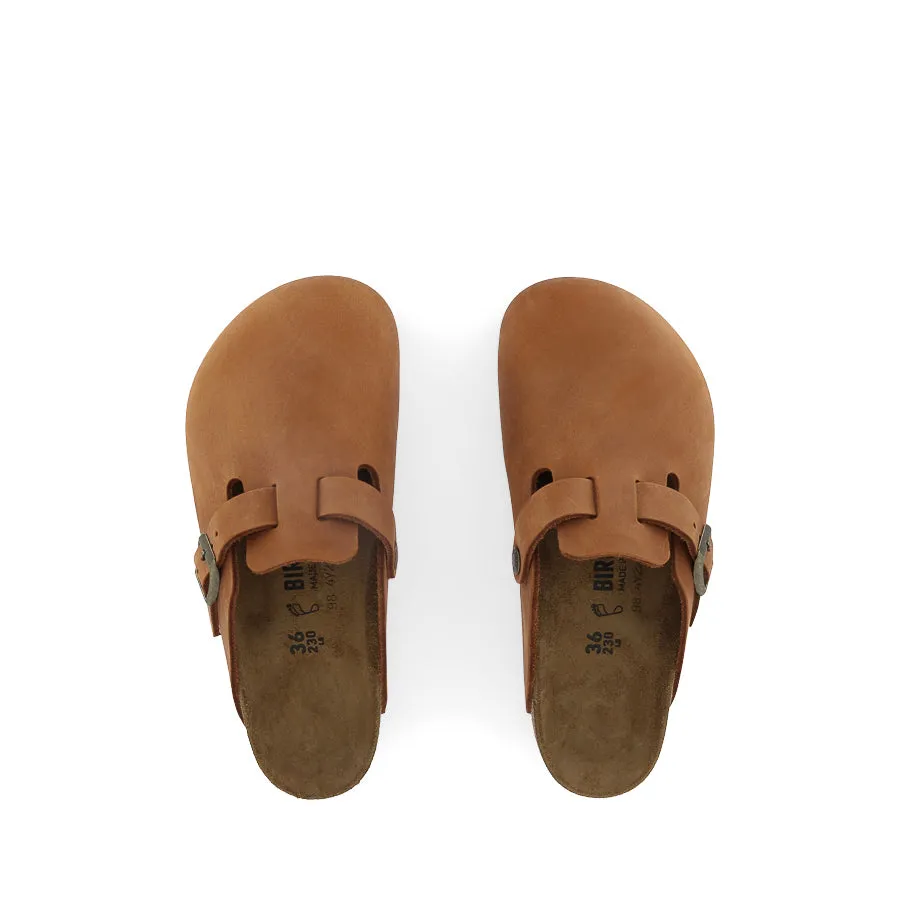 Spring Air Casual Walking Shoes BOSTON NATURAL LEATHER - COGNAC OILED LEATHER