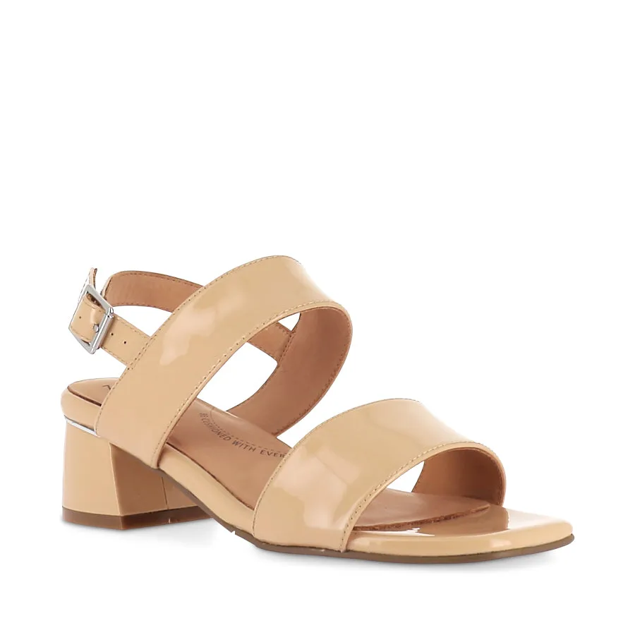 Relaxed Comfort Fashionable Flats CAITLAN W - NUDE PATENT LEATHER