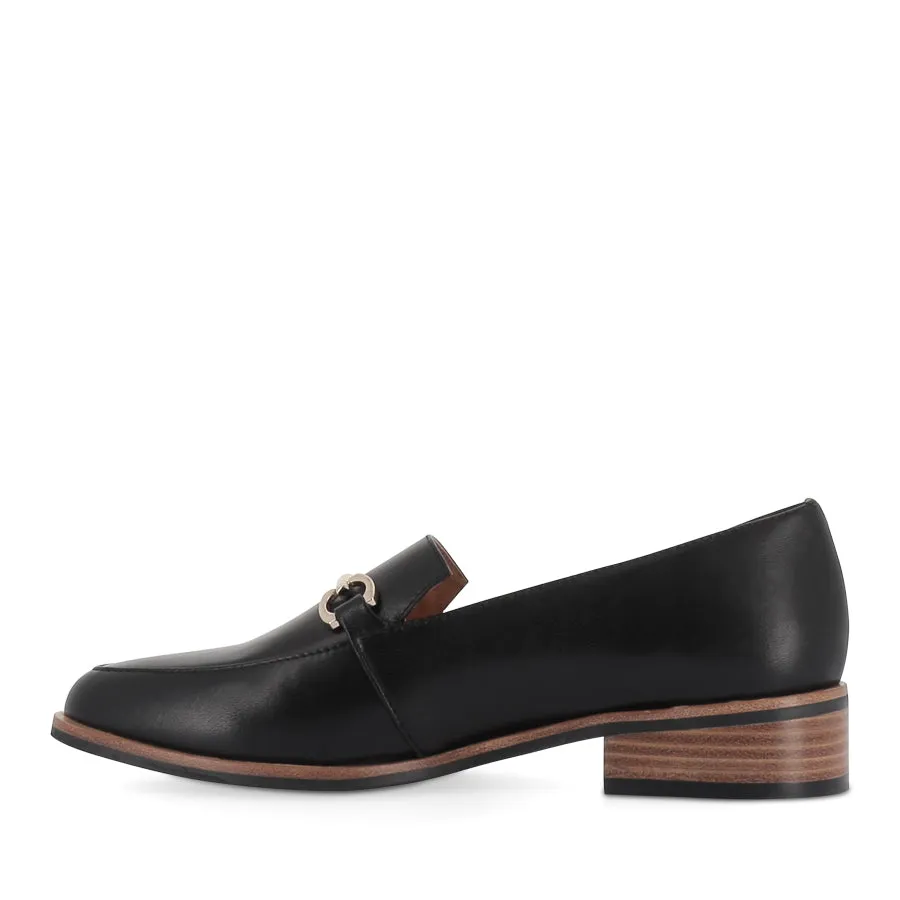 ROYAL - BLACK LEATHER leatherette Flower Walk