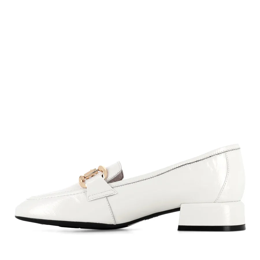Soft Leather Comfort VELAM - WHITE PATENT LEATHER