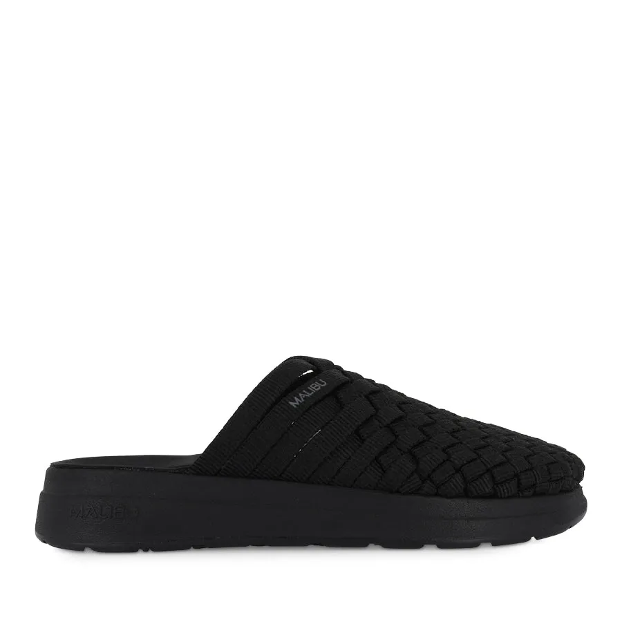 Cushioned Walking Shoes COLONY - BLACK/BLACK POLYESTER