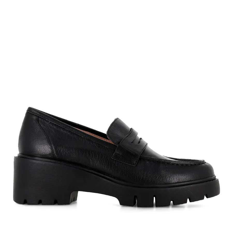 ground grip Durable Leather UNICE - BLACK BLACK LEATHER