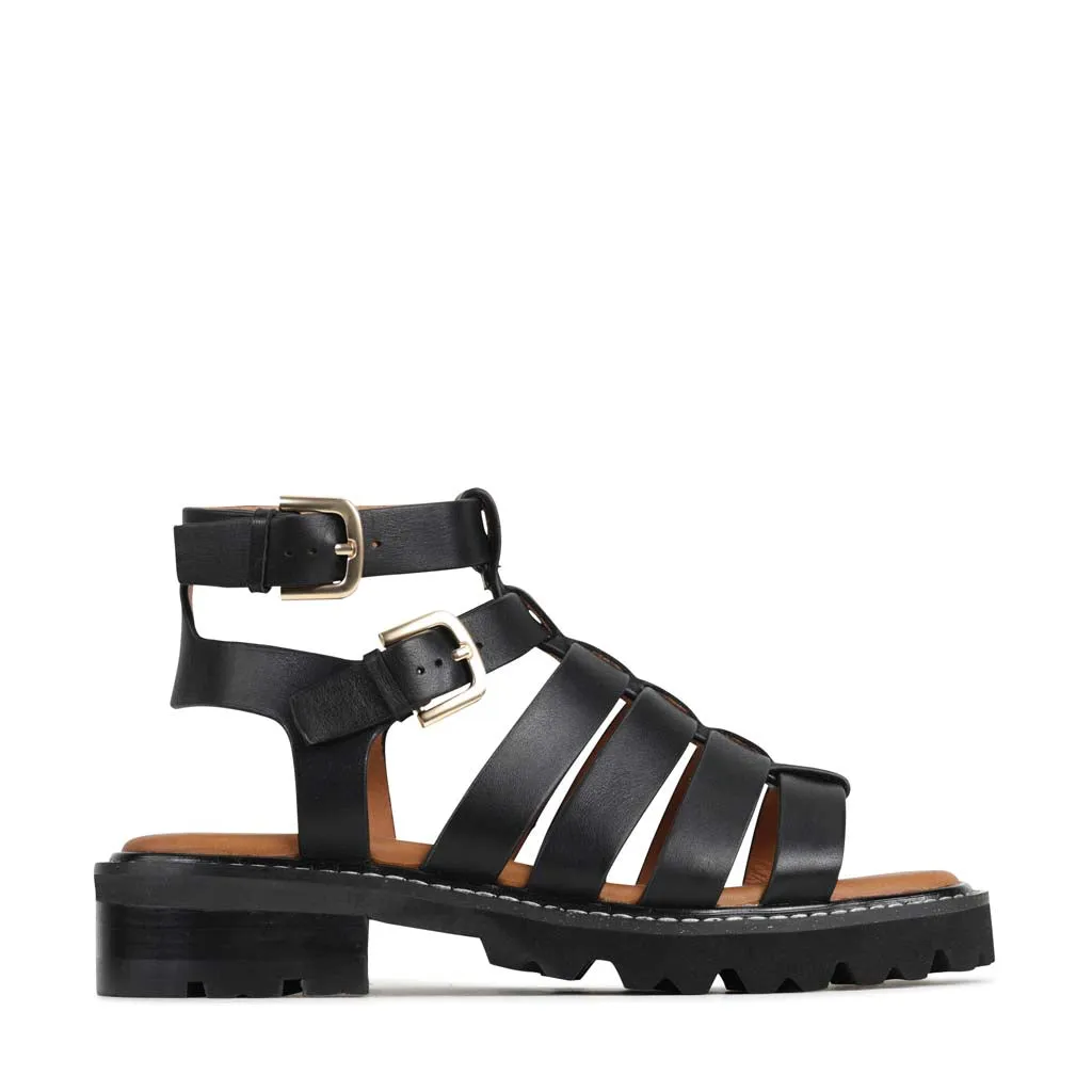 Comfort arch Street Smart GIZELLE LEATHER FISHERMAN SANDALS