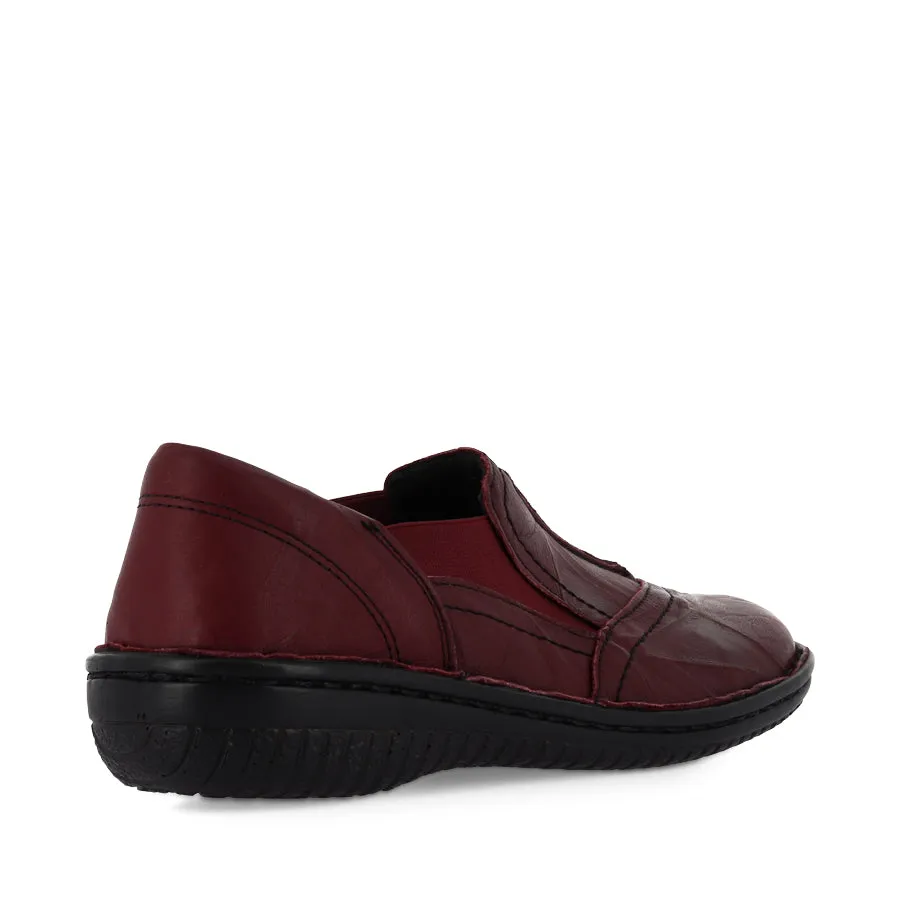 761-27 - DARK BURGUNDY LEATHER Non-Slip Footwear
