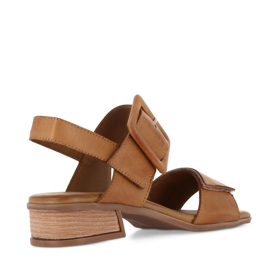 POLINA - TAN LEATHER Sleek Footwear Hot Day