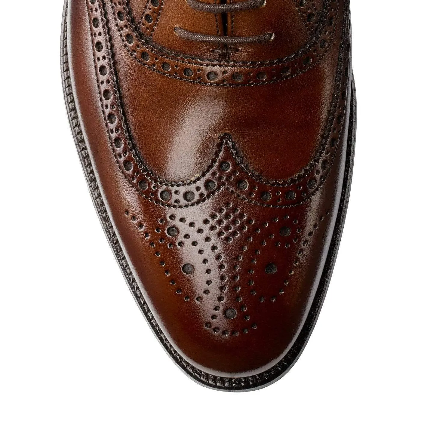 Finsbury Dark Brown Burnished Calf Modern Twist Oxfords