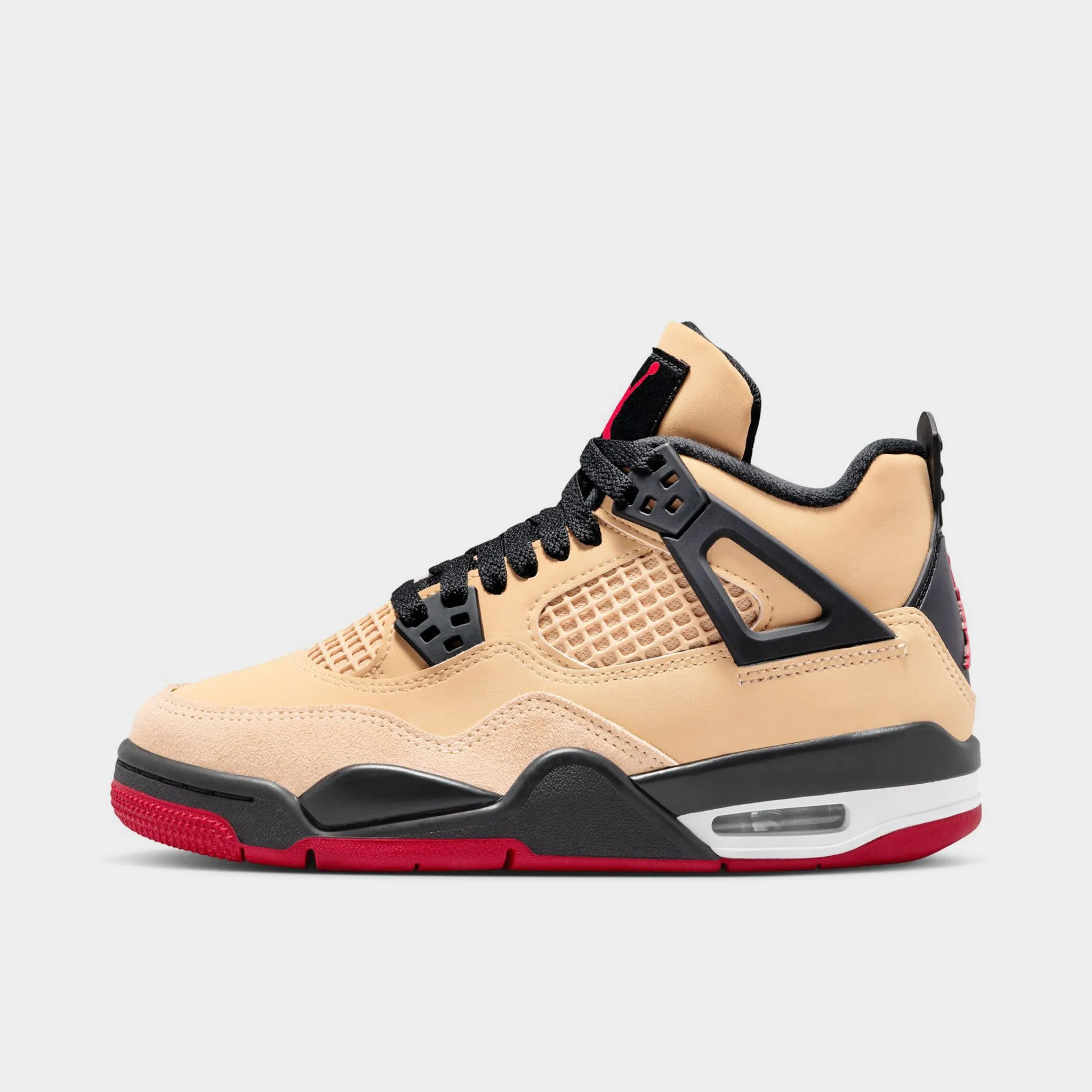 Thermal Bonded Seams Classic Power Jordan 4 Retro GS Fire Red / Starfish - Sesame